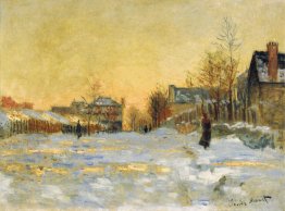 Schnee-Effekt, der Straße in Argentuil