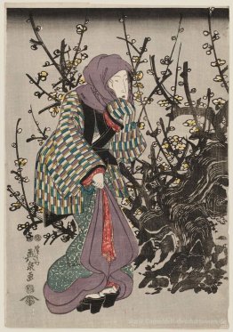 Woman von Plum Tree at Night