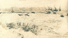 Strand, Meer und Fischerboote