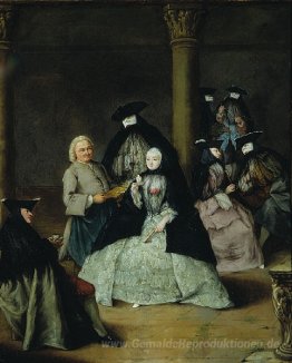 Masked Partei in einem Hof