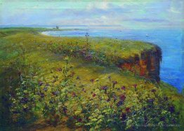Landschaft (Meer und Blumen)