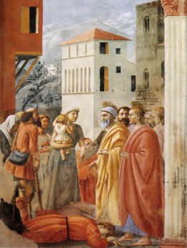 Verteilung von Almosen und Tod des Ananias