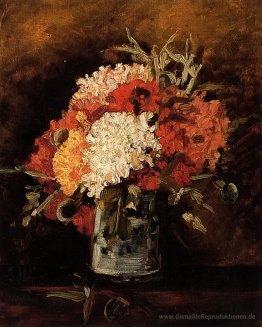Vase mit Gartennelken