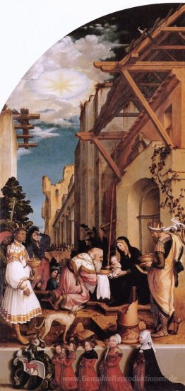Oberried-Altar, links Innenflügel - Die Anbetung der Könige