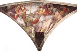 Sistine Kapellen-Decke: die eherne Schlange