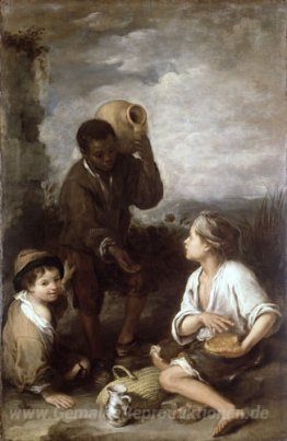 Zwei Bauernjungen und ein Neger Boy
