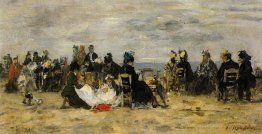 Strand-Szene in Trouville