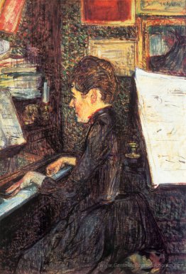 Mademoiselle Dihau am Klavier