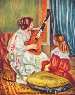 Frau mit einer Gitarre