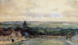 Landschaft mit Mühlen