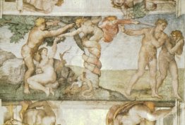 Sistine Kapellen-Decke: Die Versuchung und Vertreibung