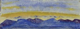 Gebirgskette bei Sonnenuntergang