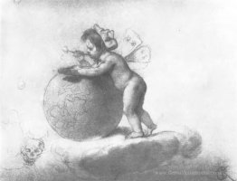 Putto mit einem Globus