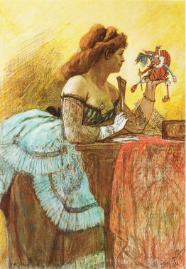 Dame mit Puppet