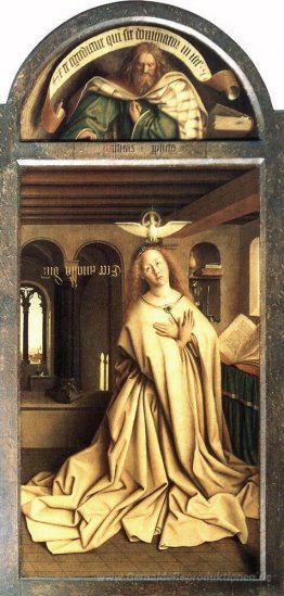 Virgin Annunciate, von der Außenseite des rechten Bereich des Ge