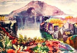 Lava-Schlucht in Thingvellir, Herbst
