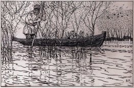 Illustration für Nikolay Nekrasov Gedicht "Großvater Mazay und d