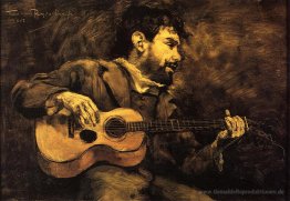Dario de Regoyos Spielen der Gitarre