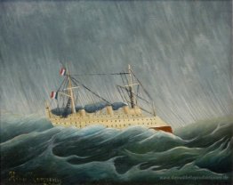 Der Sturm warf Schiff