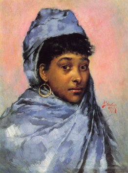 Junge Frau in blau