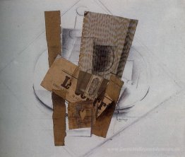 Zeitung, Flasche, Päckchen Tabak