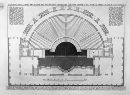 Grundriss des ersten precinzione das Theater, das `Orchester mit