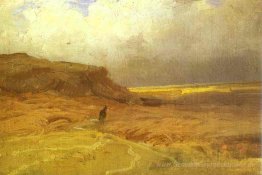 Wolken über Hügel. Studie