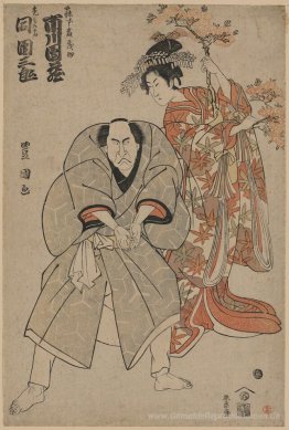 Die Schauspieler Ichikawa Danzo Und Ichikawa Danzaburō