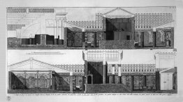 Grundriss des großen Tempel der Isis, seine Atrium, seine tricli