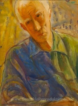 Untitled (Daura in blau und grün Hemd mit Zuckerrohr)