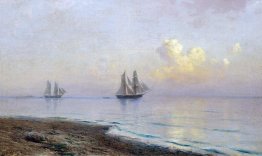 Seestück mit Segelbooten