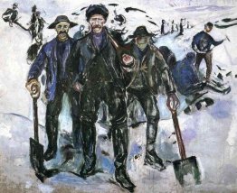 Arbeiter im Schnee
