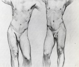 Torsos von zwei männlichen Akte