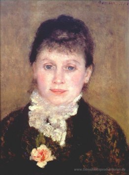 Frau mit einem weißen Jabot
