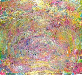 Pfad unter der Rose Trellises