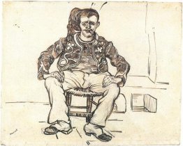 Zouave Sitzen, ganze Figur