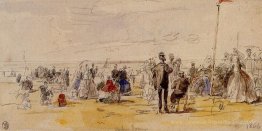 Strand-Szene in Trouville