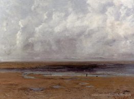 Der Strand von Trouville bei Ebbe