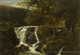 Landschaft mit einem Wasserfall in der Nähe von Norwich, Norfolk