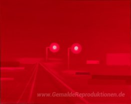 Untitled (Red Brilliant Digital-Breakup Lights), von der Green Z