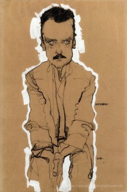 Porträt von Eduard Kosmack, Frontal, mit gefalteten Händen