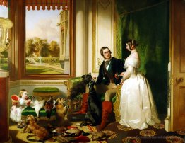 Königin Victoria und Prinz Albert zu Hause auf Schloss Windsor i