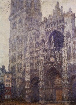 Kathedrale von Rouen, das Portal und die Tour d'Albene, Graues W