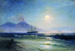 Die Bucht von Neapel in der Nacht