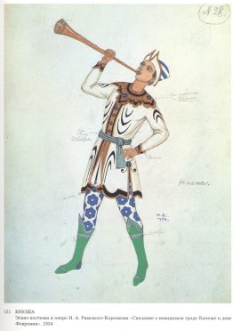 Kostümentwurf zur Oper "Legende von der unsichtbaren Stadt Kites