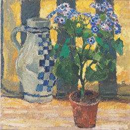 Blumentopf und Keramik-Krug
