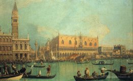 Den Dogenpalast mit der Piazza di San Marco