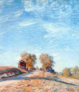 Hill Pfad im Sonnenlicht