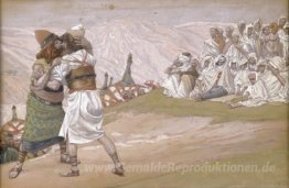 Die Sitzung von Esau und Jakob