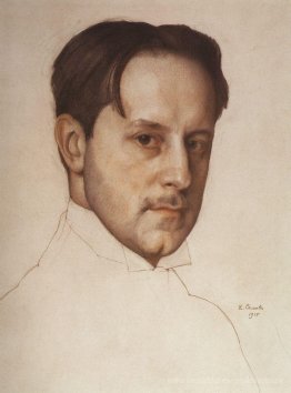 Porträt des Künstlers M. Dobuzhinsky
